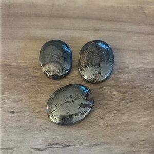 Set of Three Hematite Worry Stones